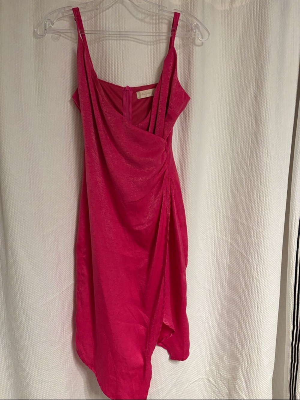 Altar’d State Hot Pink Draped Spaghetti-Strap Dress